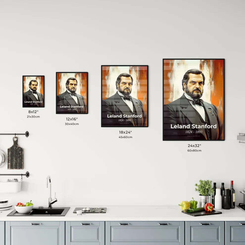 Portrait of Leland Stanford Size Chart