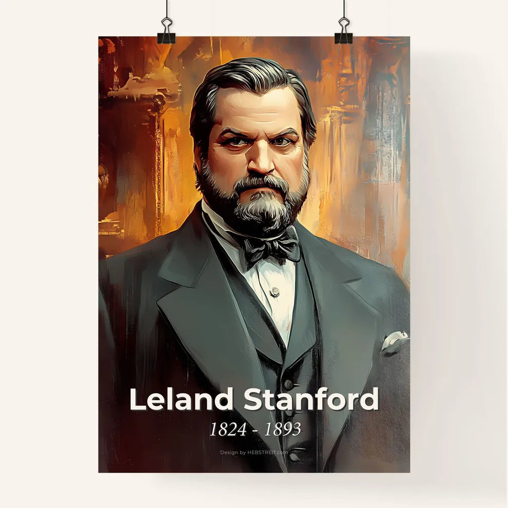 Portrait of Leland Stanford Poster