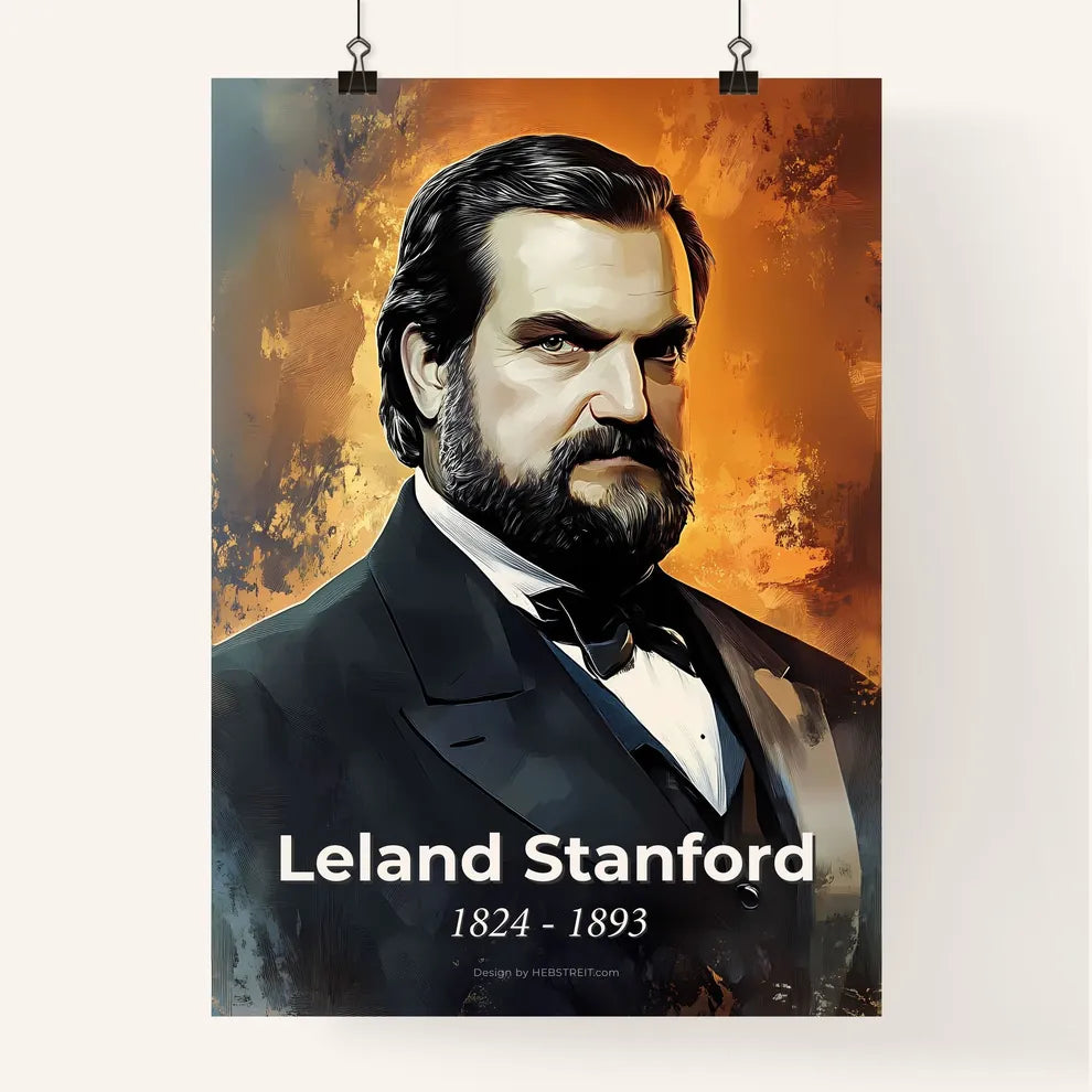 Portrait of Leland Stanford Poster