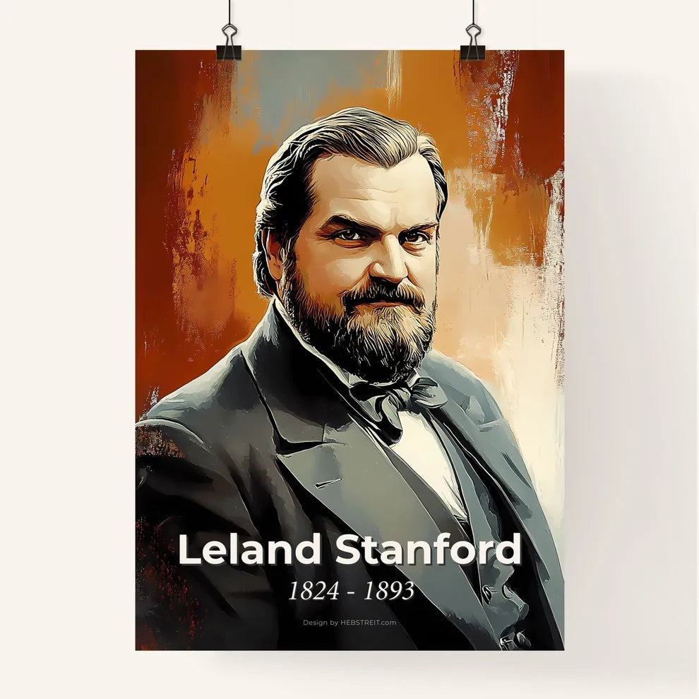 Portrait of Leland Stanford Poster