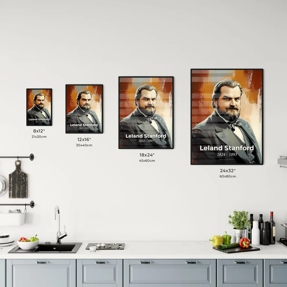 Portrait of Leland Stanford Size Chart