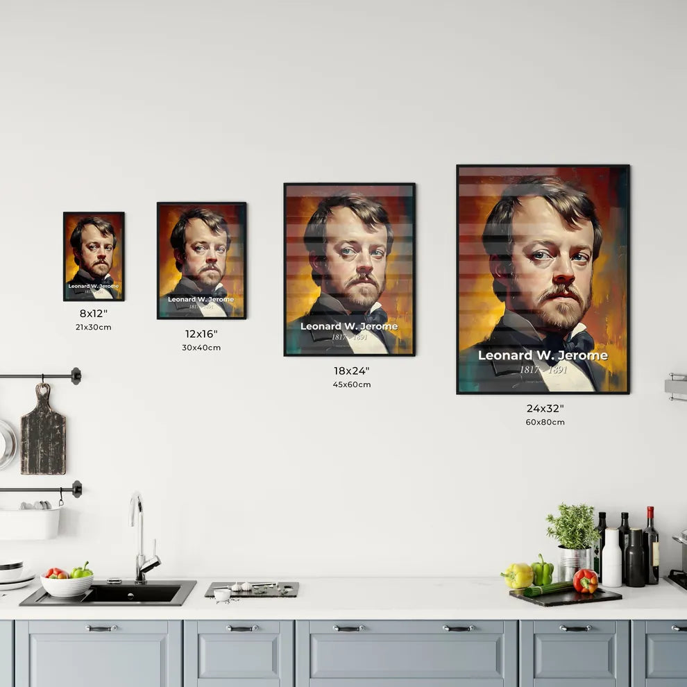 Portrait of Leonard W. Jerome Size Chart