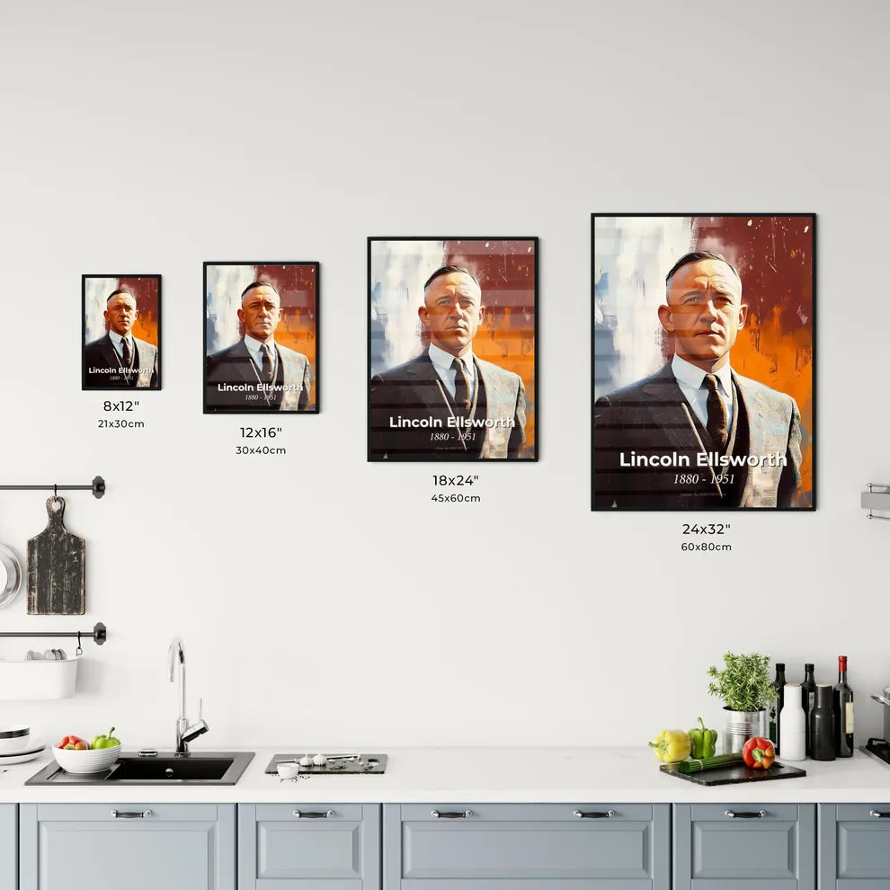 Portrait of Lincoln Ellsworth Size Chart