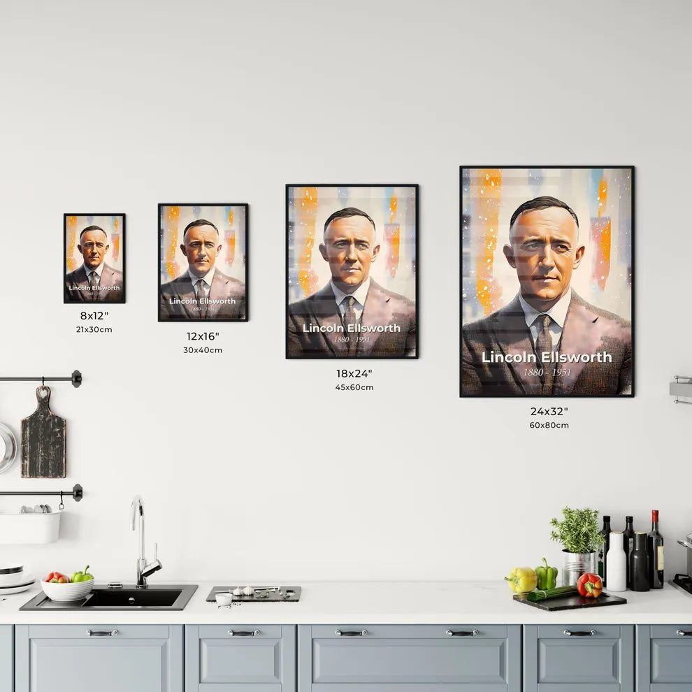 Portrait of Lincoln Ellsworth Size Chart