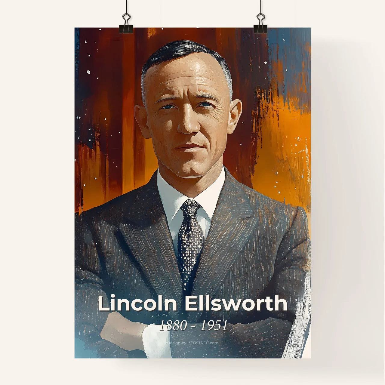 Portrait of Lincoln Ellsworth Poster