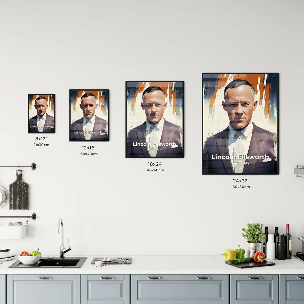 Portrait of Lincoln Ellsworth Size Chart