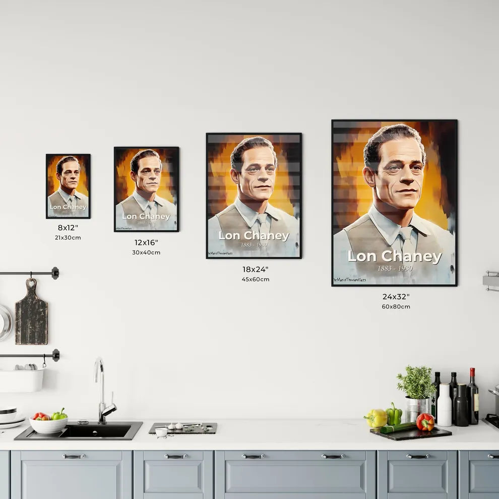 Portrait of Lon Chaney Size Chart