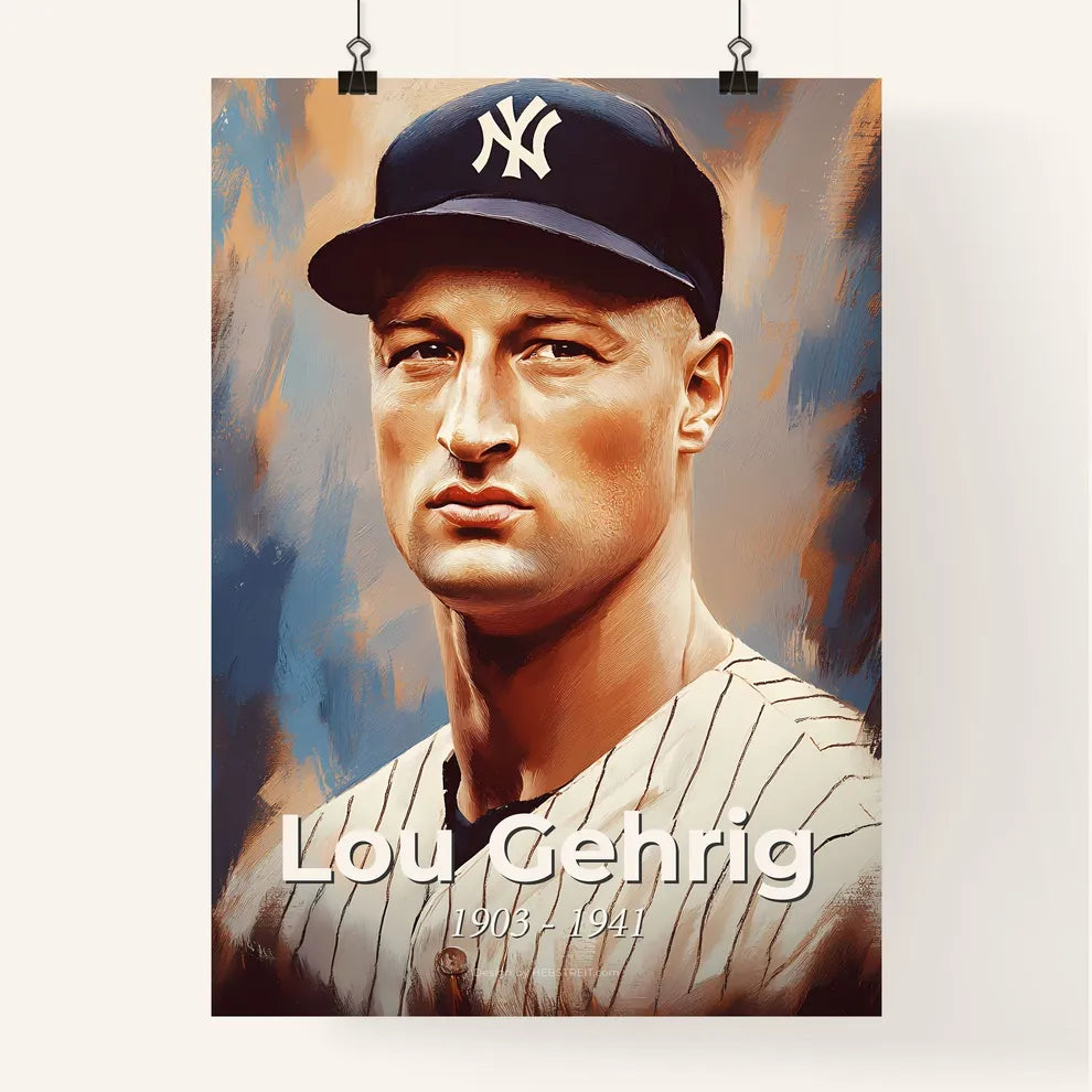 Portrait of Lou Gehrig Poster