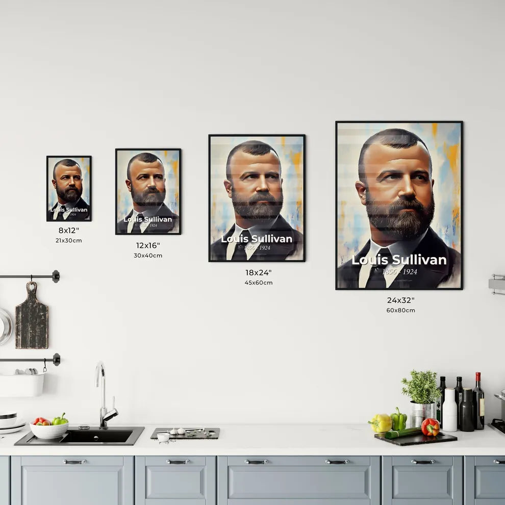 Portrait of Louis Sullivan Size Chart