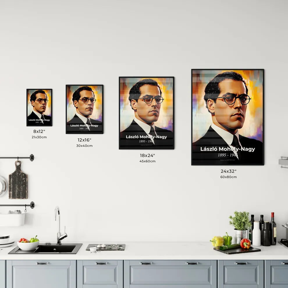 Portrait of László Moholy Size Chart