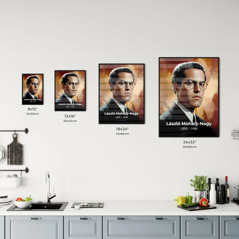 Portrait of László Moholy Size Chart