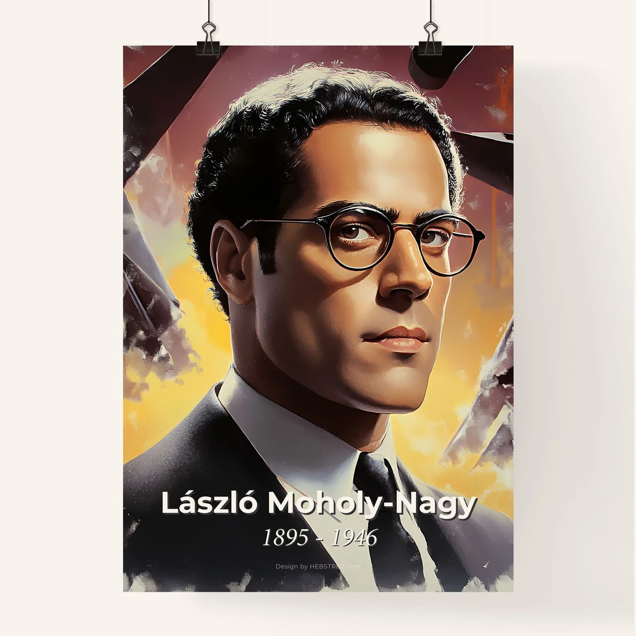 Portrait of László Moholy Poster