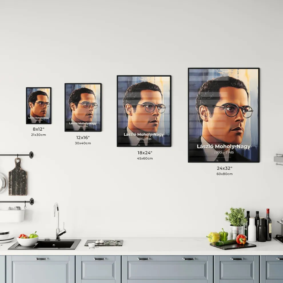 Portrait of László Moholy Size Chart