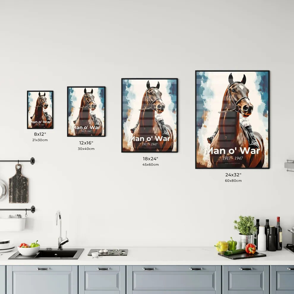 Portrait of Man o' War Size Chart