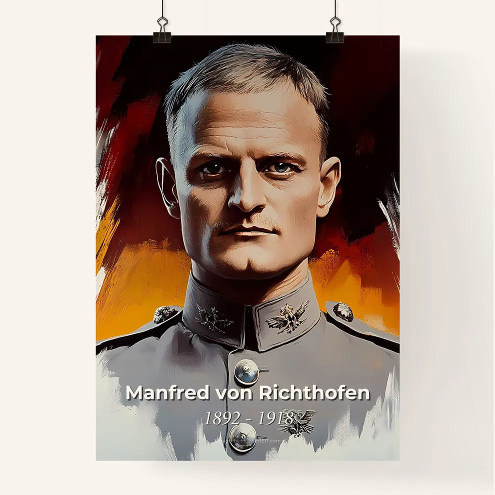 Portrait of Manfred von Richthofen Poster