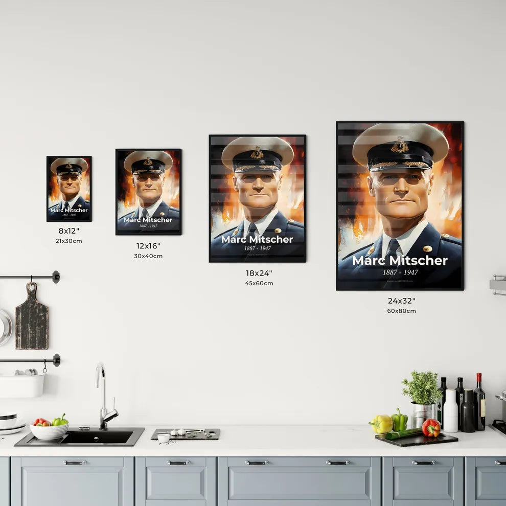 Portrait of Marc Mitscher Size Chart