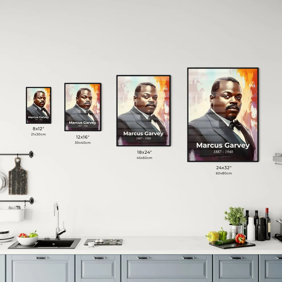 Portrait of Marcus Garvey Size Chart
