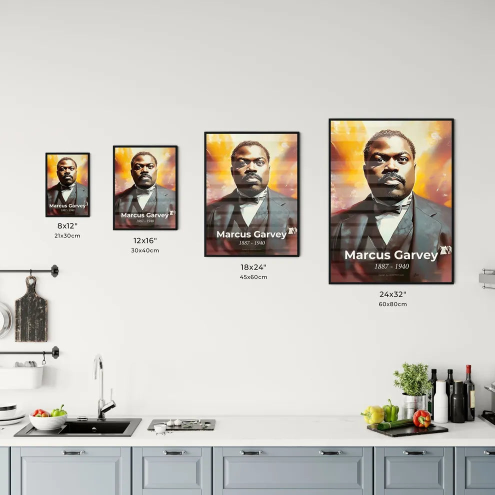 Portrait of Marcus Garvey Size Chart