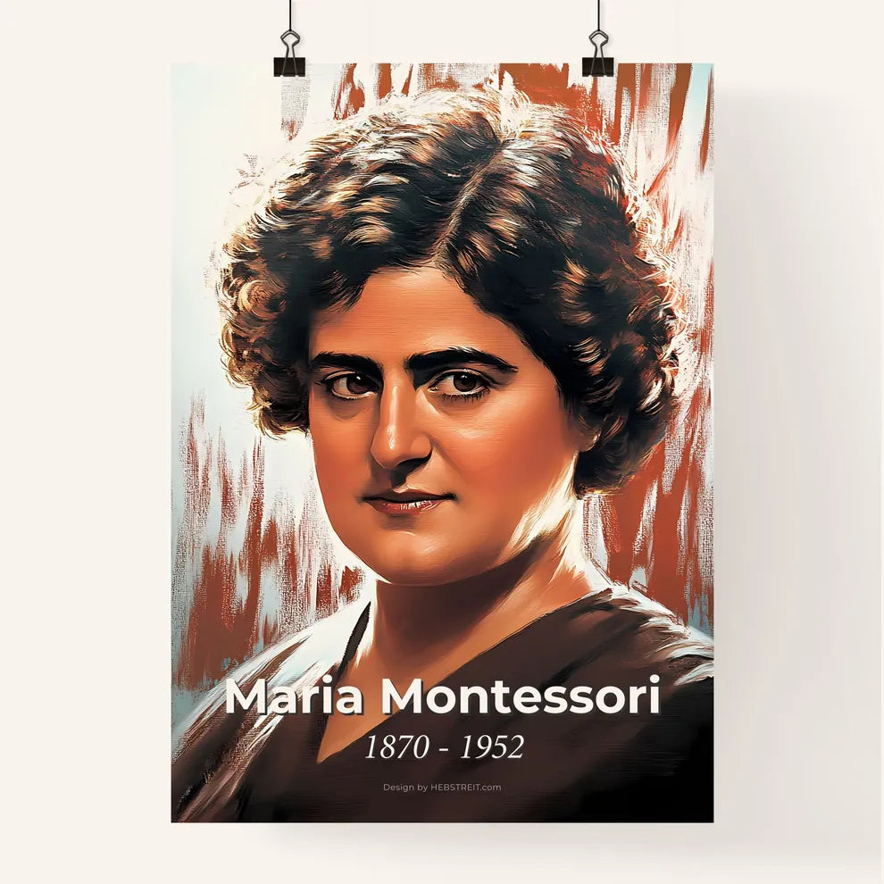Portrait of Maria Montessori Poster
