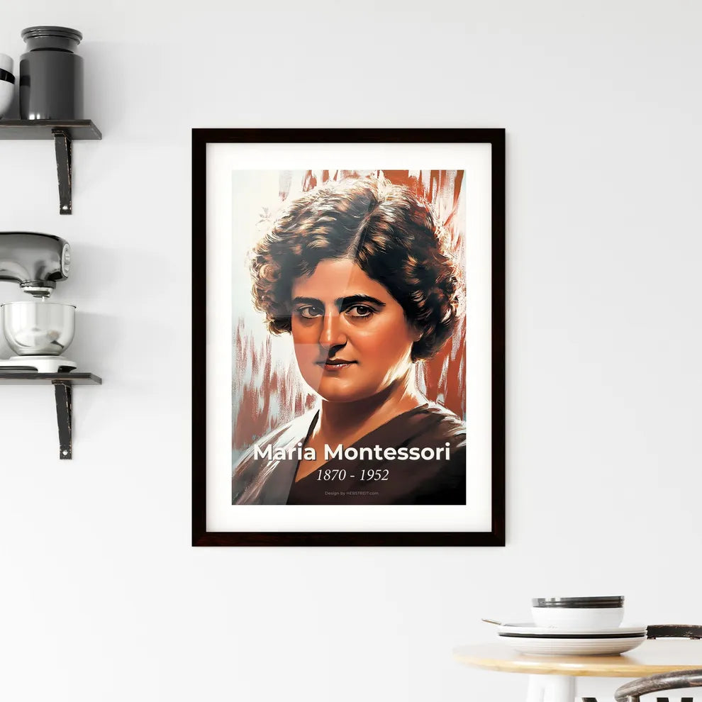 Portrait of Maria Montessori Framed Print