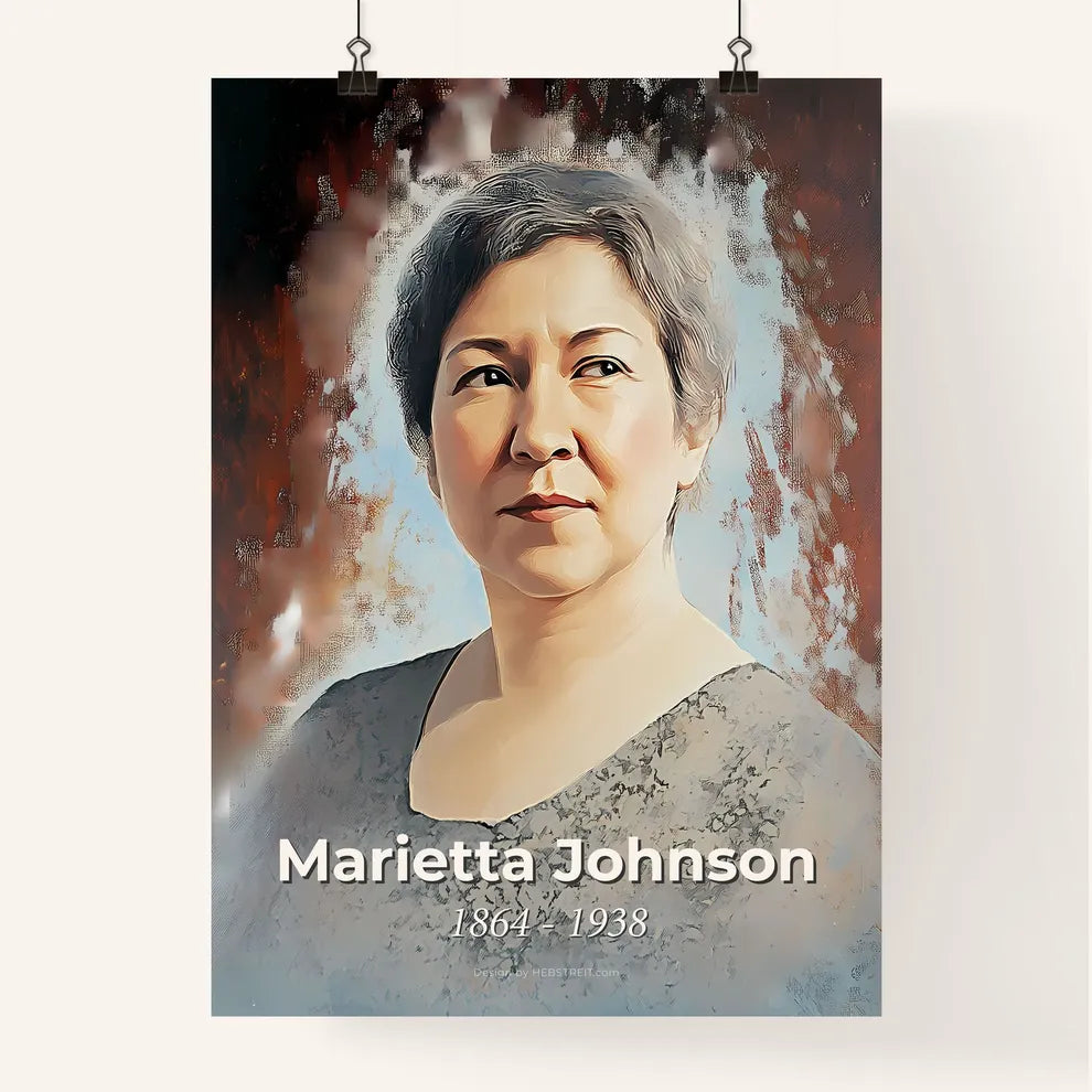 Portrait of Marietta Johnson Poster