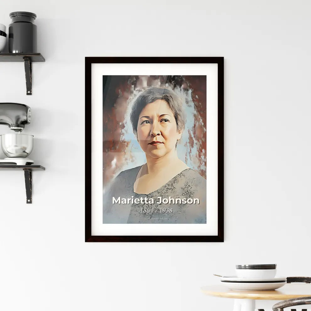 Portrait of Marietta Johnson Framed Print