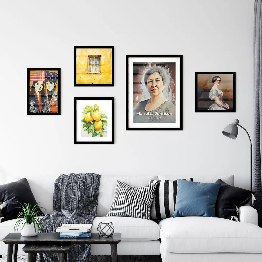 Portrait of Marietta Johnson Wall Art