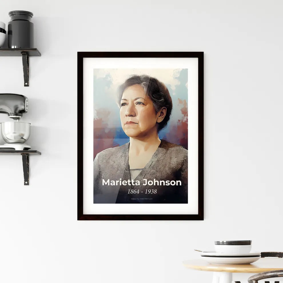 Portrait of Marietta Johnson Framed Print