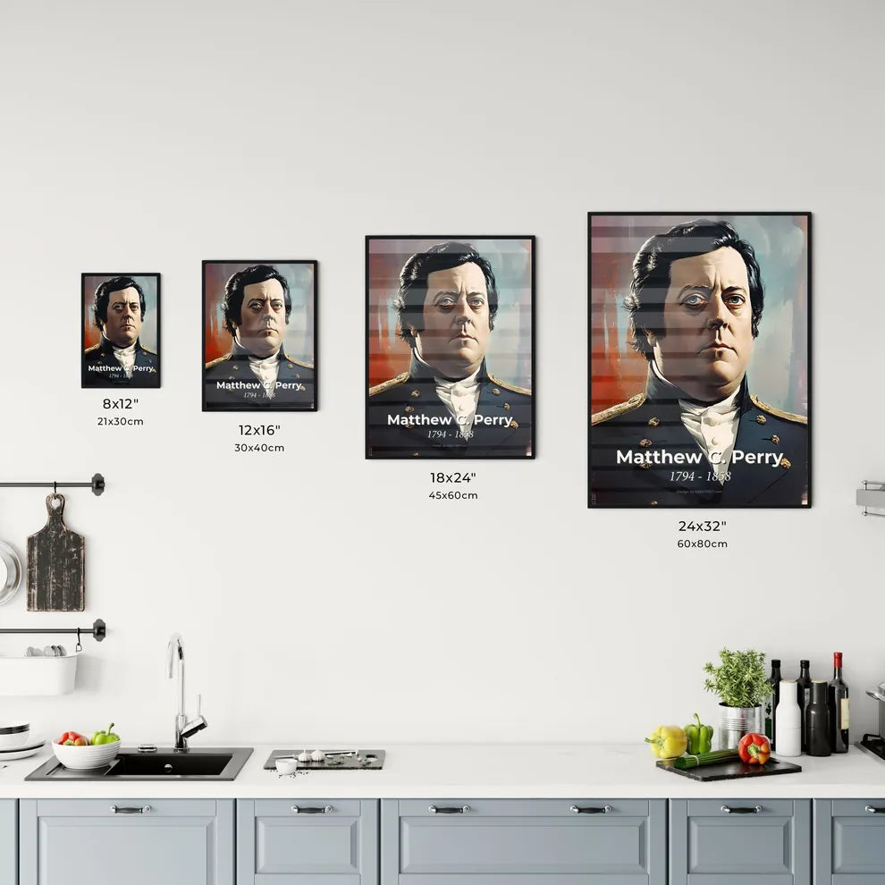 Portrait of Matthew C. Perry Size Chart