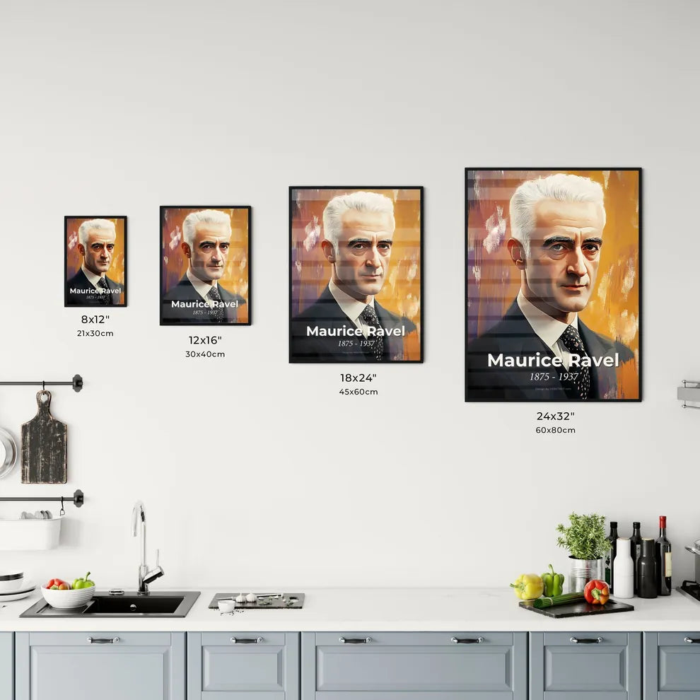 Portrait of Maurice Ravel Size Chart