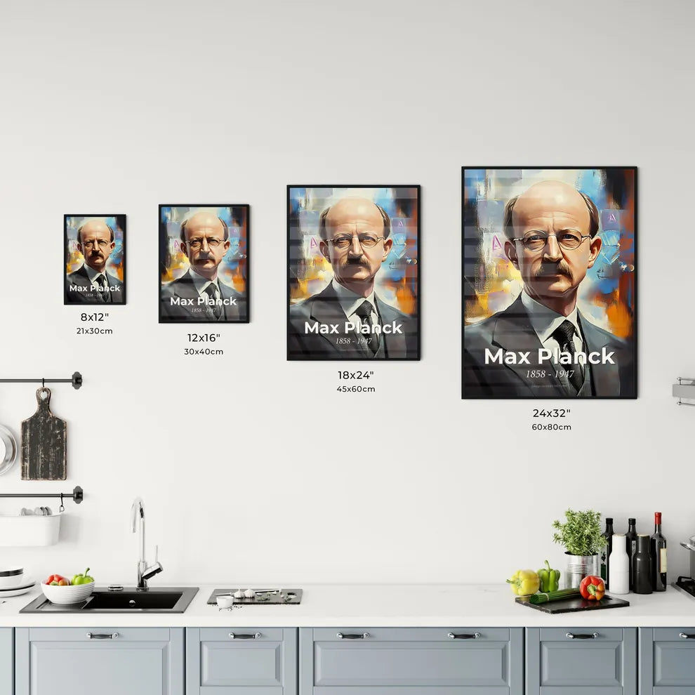 Portrait of Max Planck Size Chart