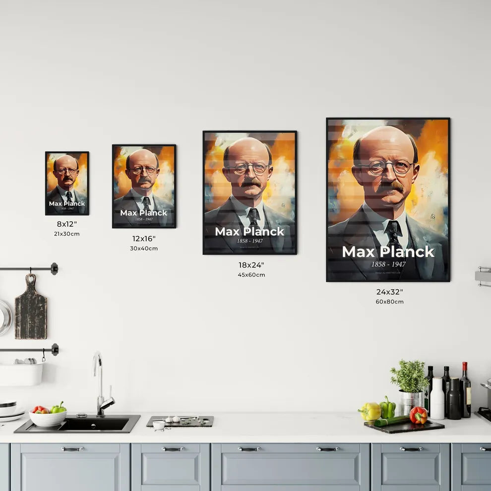 Portrait of Max Planck Size Chart