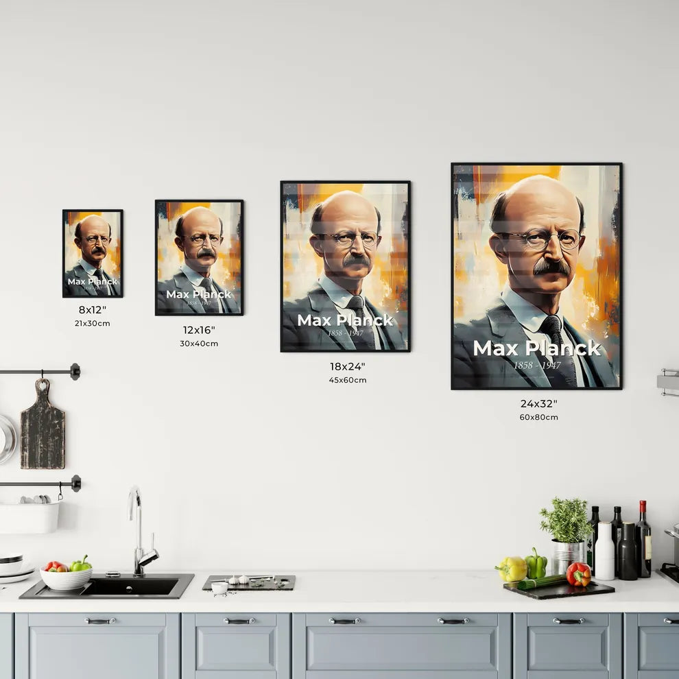 Portrait of Max Planck Size Chart