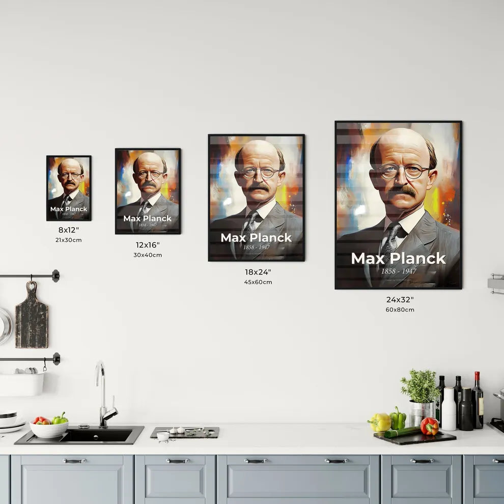 Portrait of Max Planck Size Chart