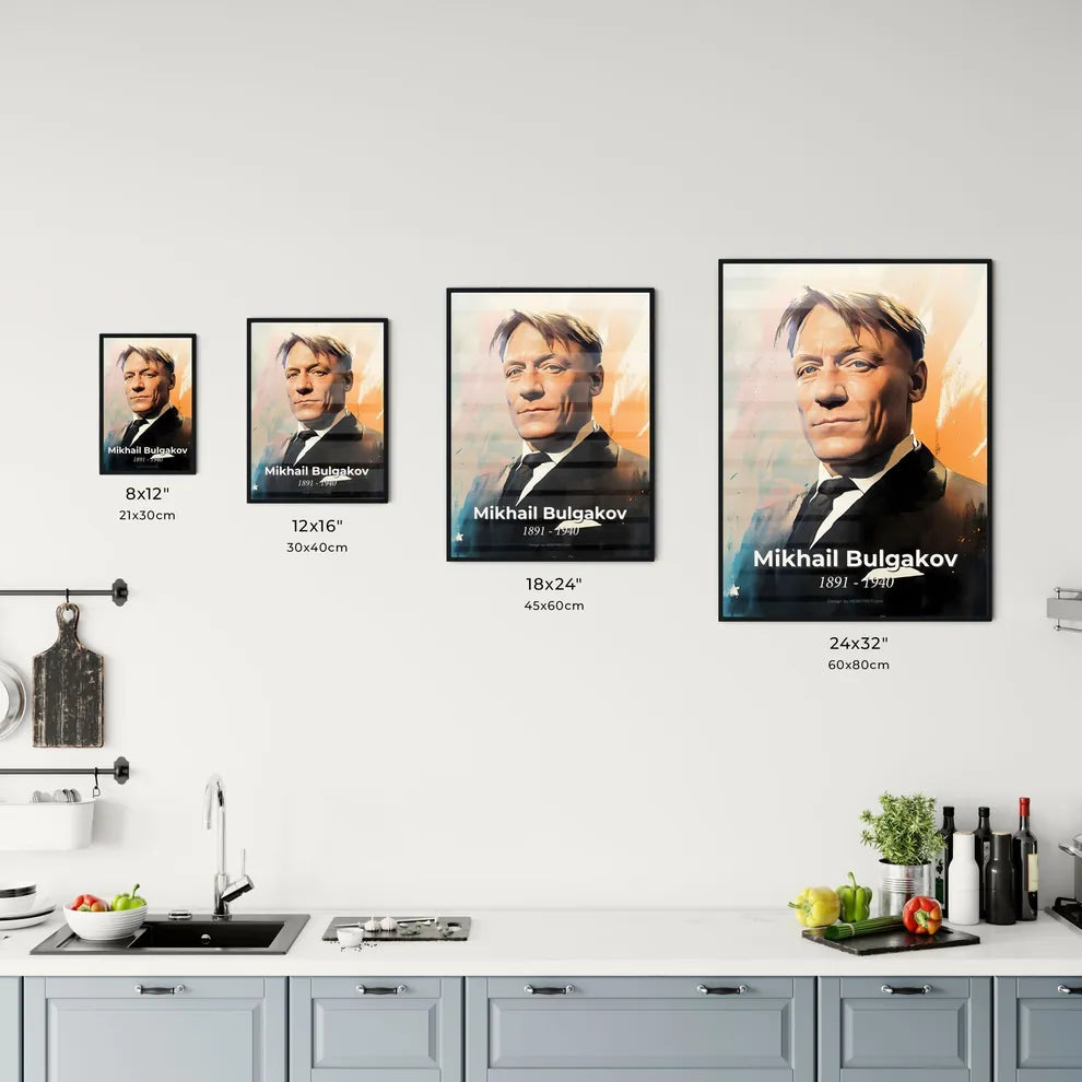 Portrait of Mikhail Bulgakov Size Chart