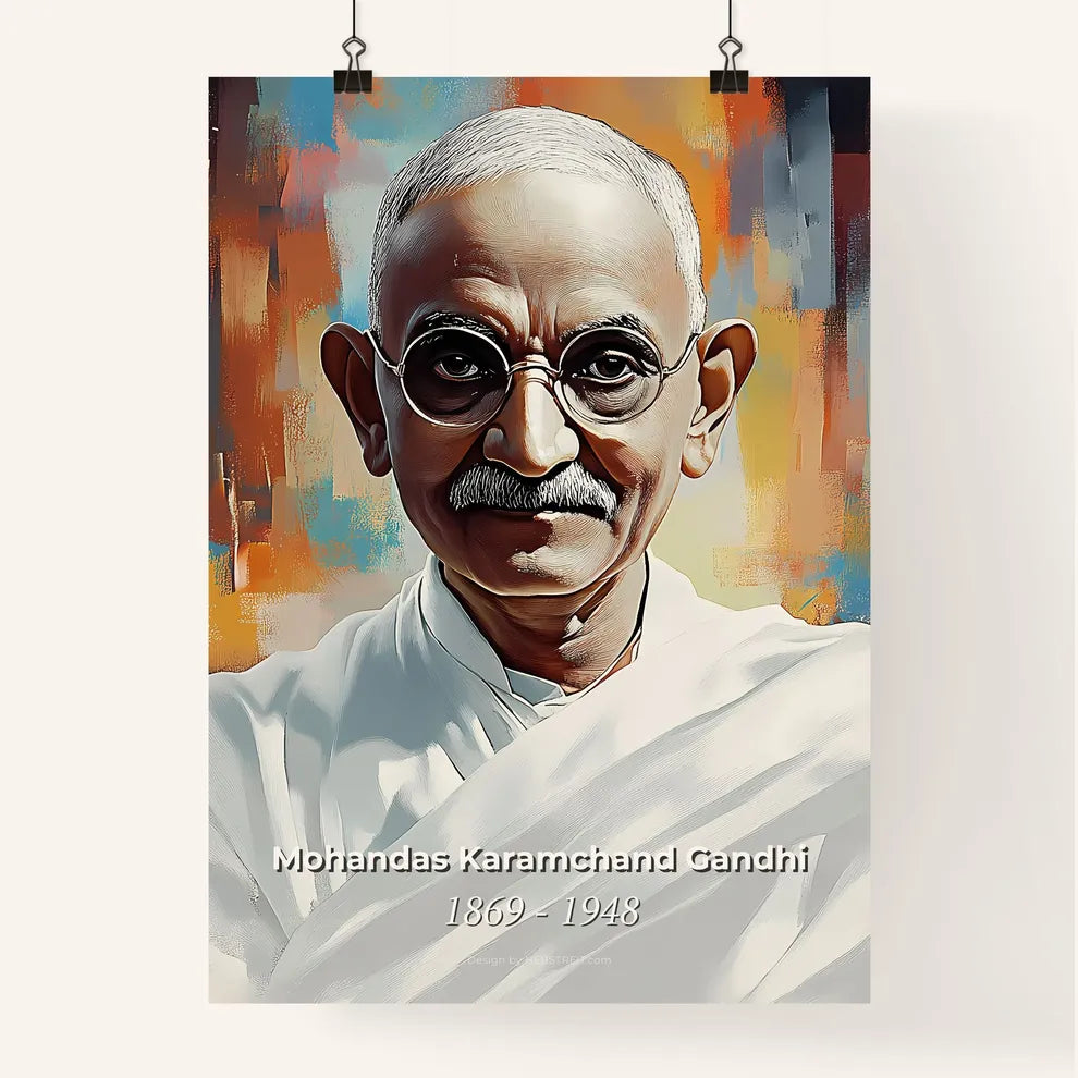 Portrait of Mohandas Karamchand Gandhi Poster