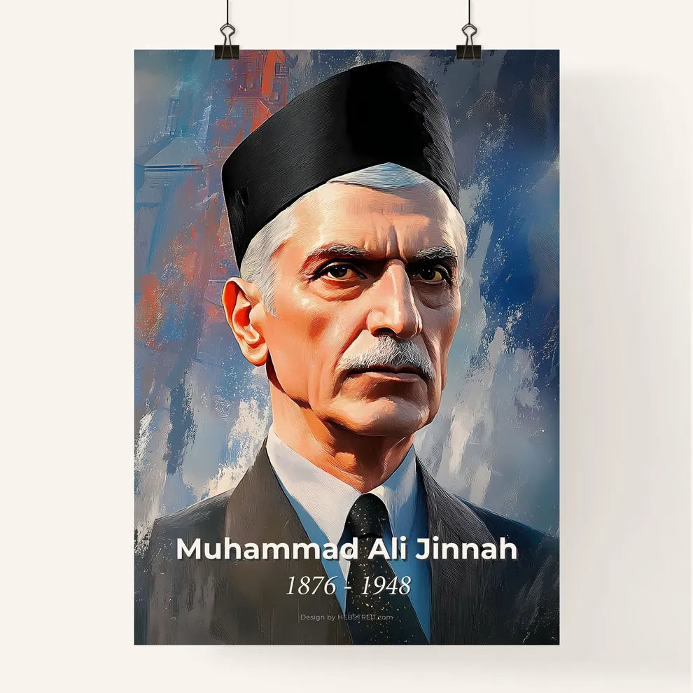 Portrait of Muhammad Ali Jinnah Poster