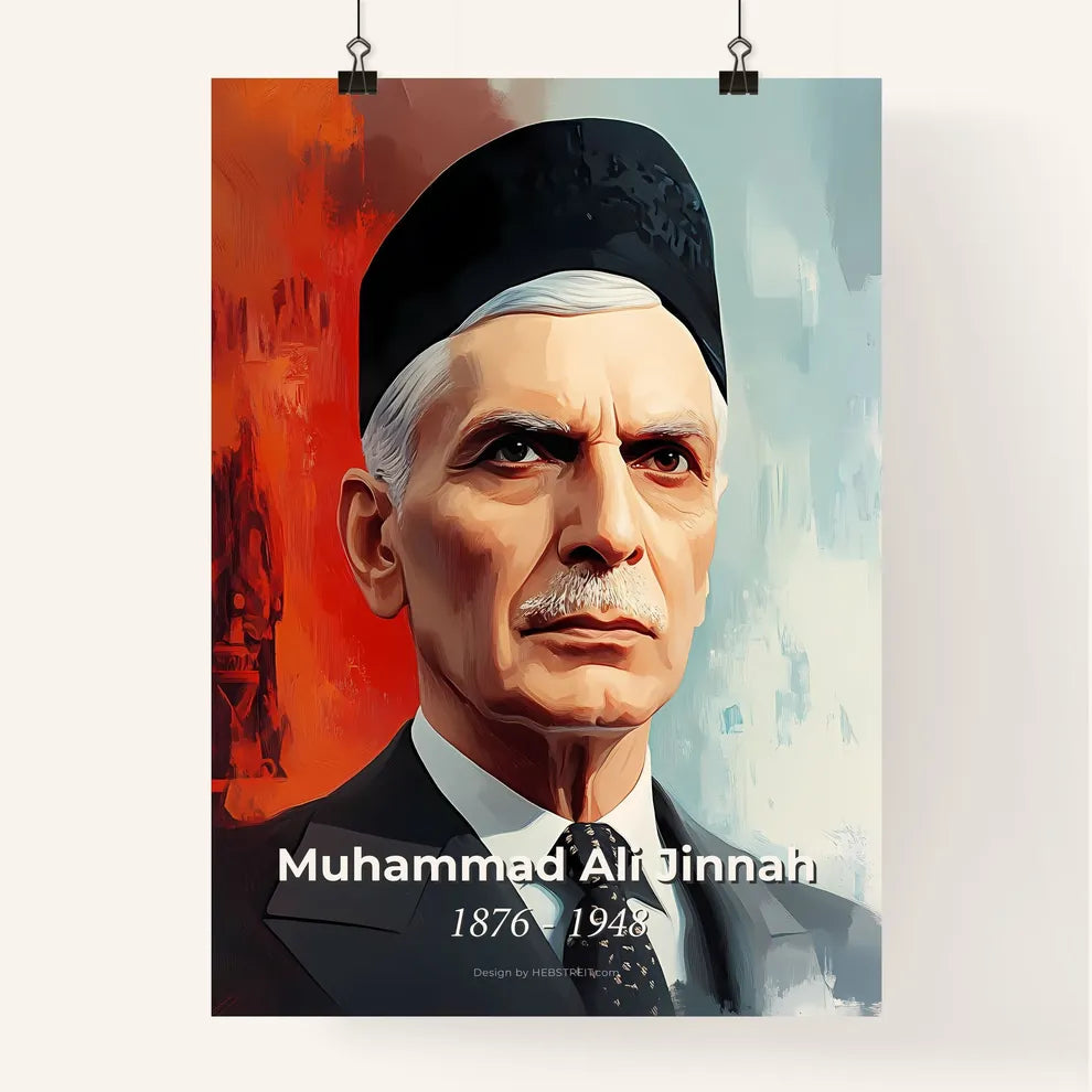 Portrait of Muhammad Ali Jinnah Poster