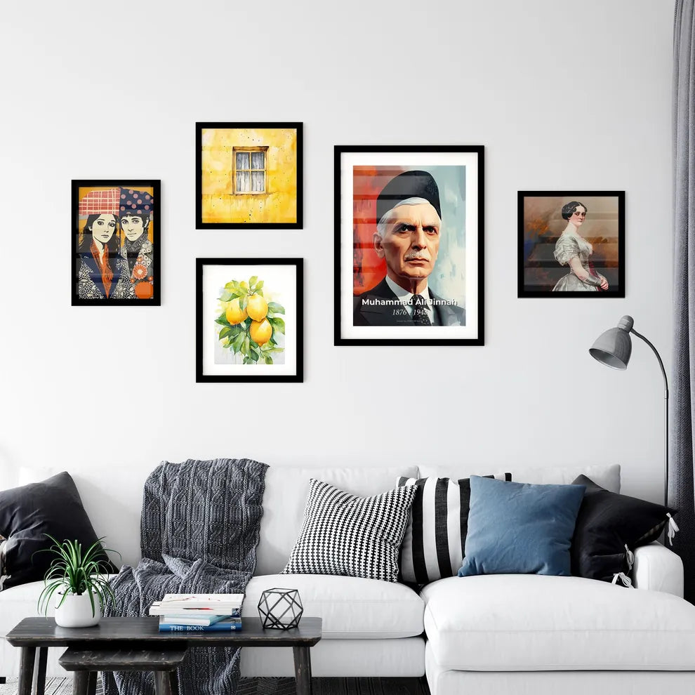Portrait of Muhammad Ali Jinnah Wall Art