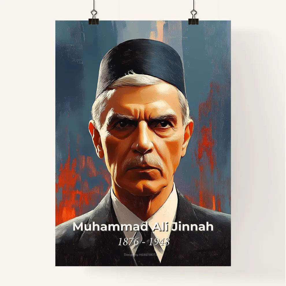 Portrait of Muhammad Ali Jinnah Poster