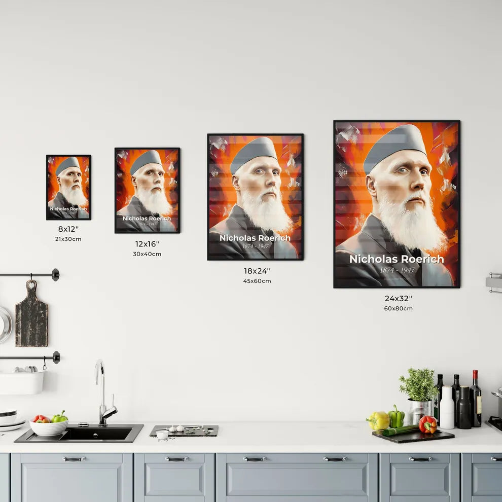 Portrait of Nicholas Roerich Size Chart