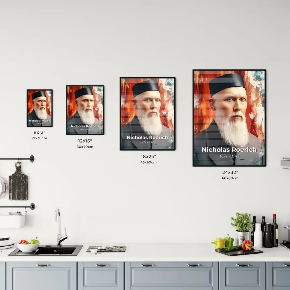 Portrait of Nicholas Roerich Size Chart