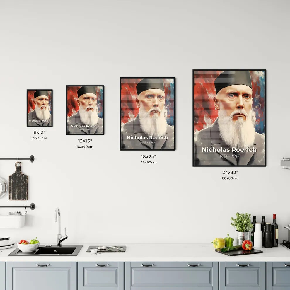 Portrait of Nicholas Roerich Size Chart