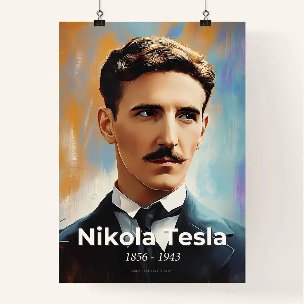 Portrait of Nikola Tesla Poster