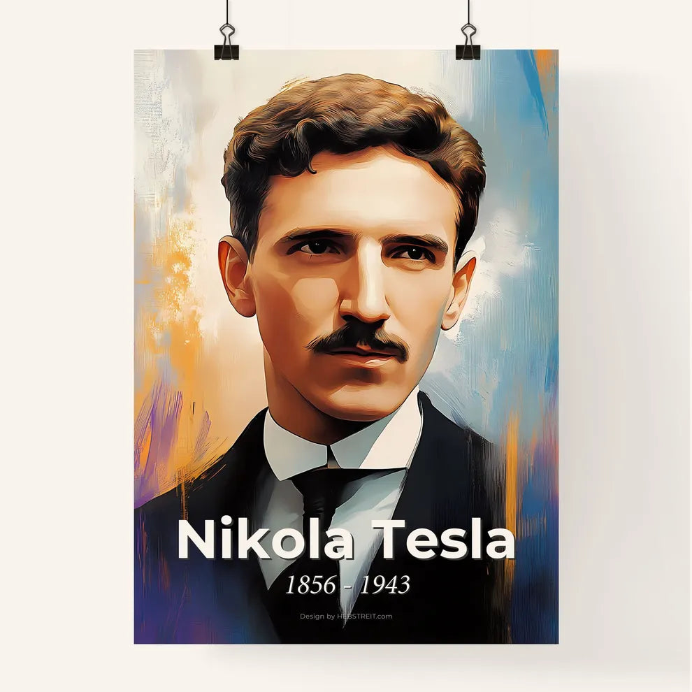 Portrait of Nikola Tesla Poster