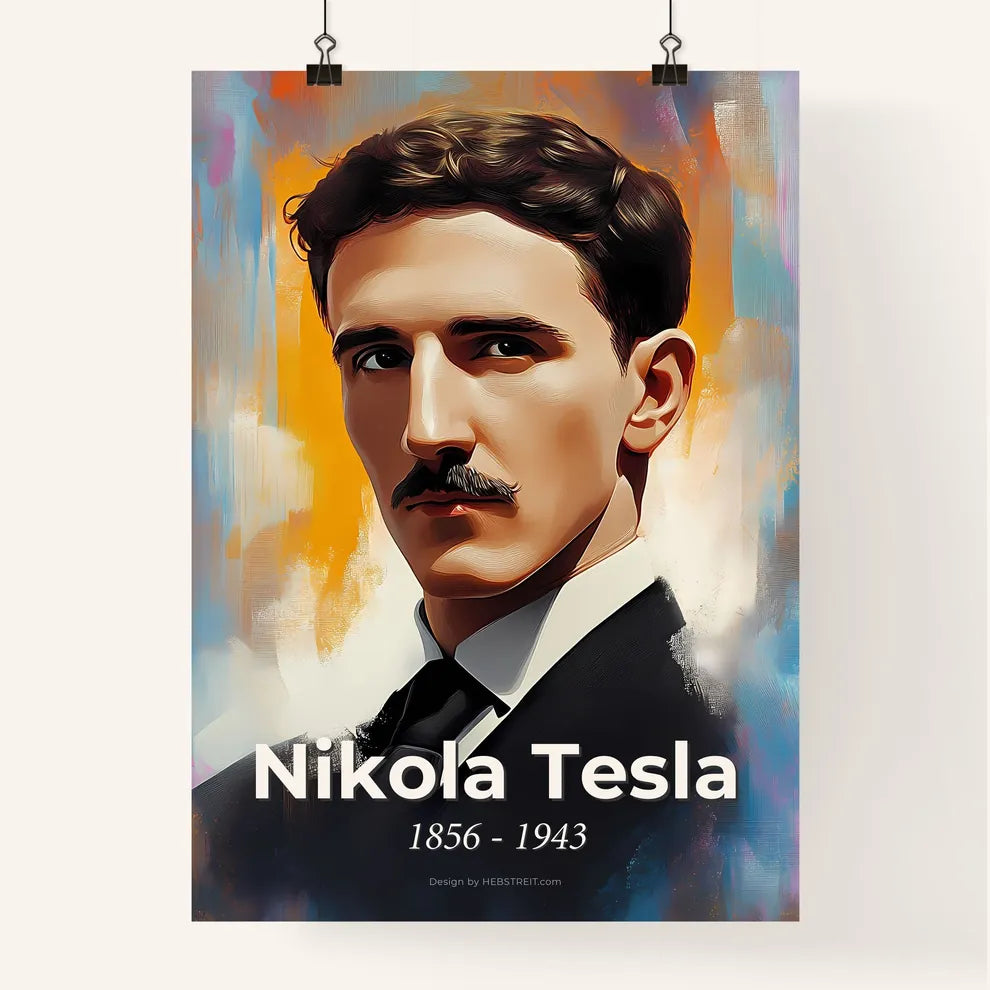 Portrait of Nikola Tesla Poster