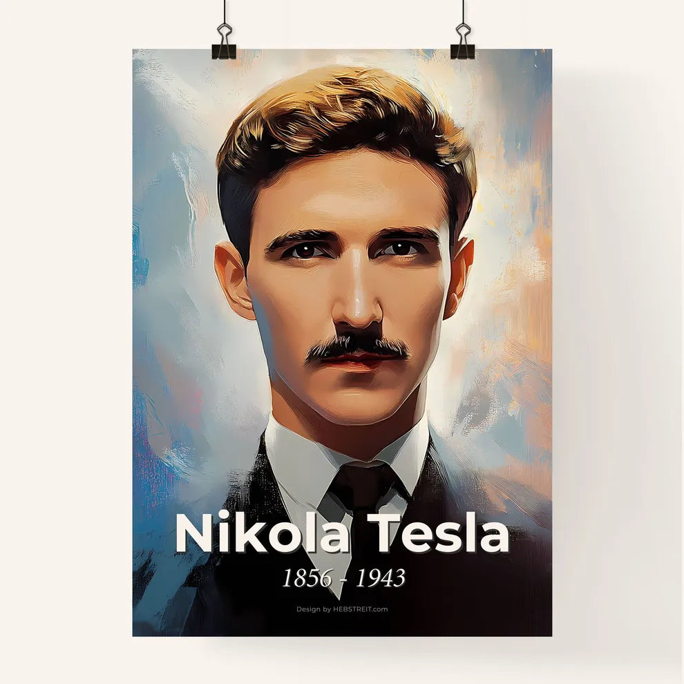 Portrait of Nikola Tesla Poster