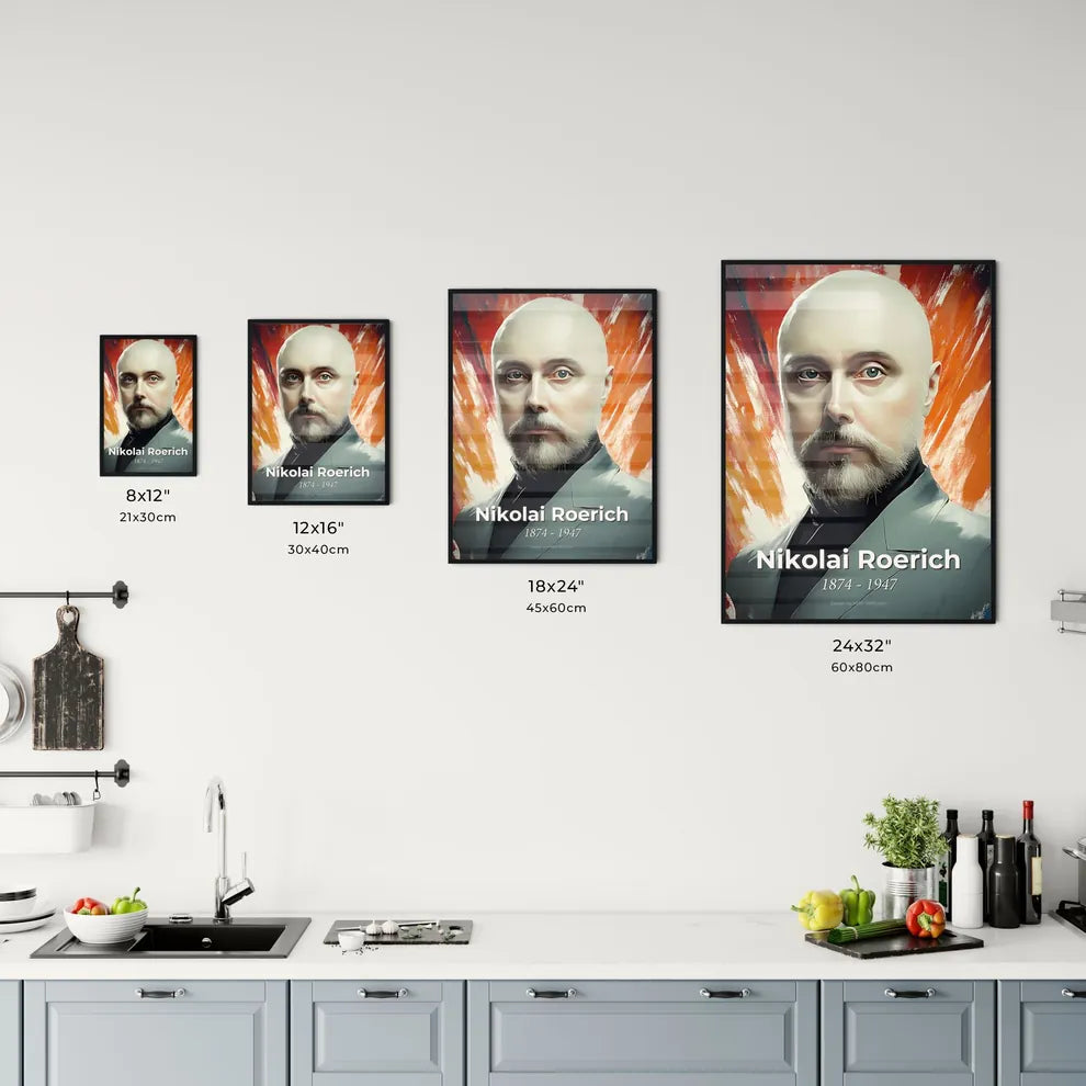 Portrait of Nikolai Roerich Size Chart