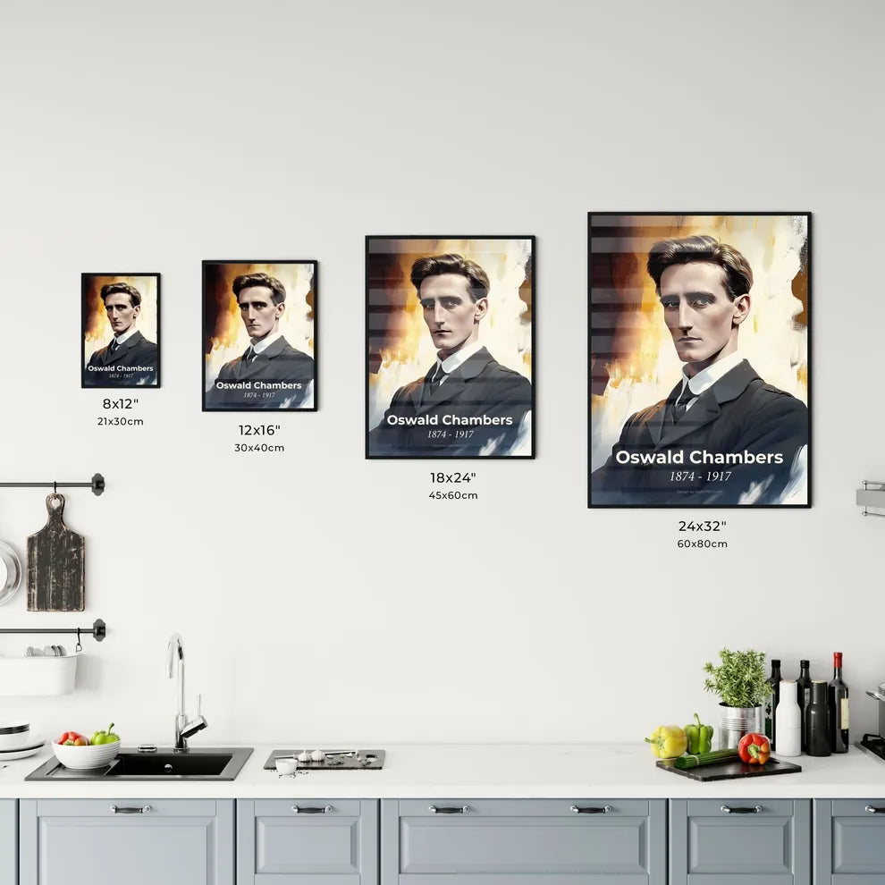 Portrait of Oswald Chambers Size Chart