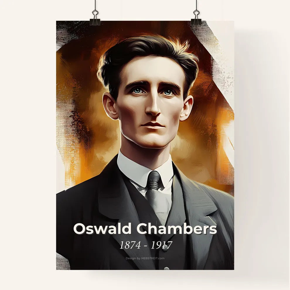 Portrait of Oswald Chambers Poster